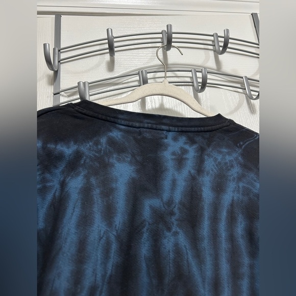 Sundry Evereve Women’s 1 S Blue Black Tie Dye Zip Crew Neck Pullover Sweatshirt - Picture 10 of 16